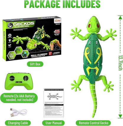 Remote Control Wall-Climbing Lizard Toy With Light-Up Eyes