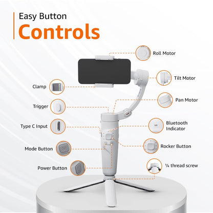3-Axis Smartphone Gimbal Stabilizer with Tripod