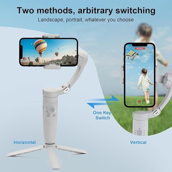 3-Axis Smartphone Gimbal Stabilizer with Tripod