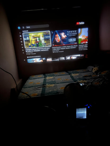 Mini 4K Portable Projector with 180° Rotating Design