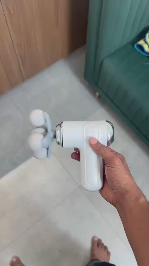 Portable Massage Gun with 8 Interchangeable Heads