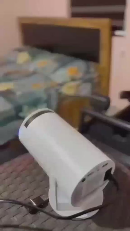 Mini 4K Portable Projector with 180° Rotating Design